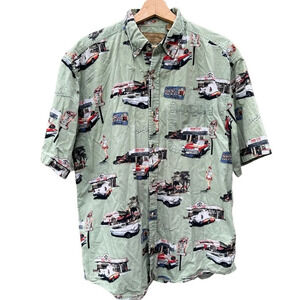 Belair Retro Cars Drive In Clearwater Outfitters Button Down Shirt Size large